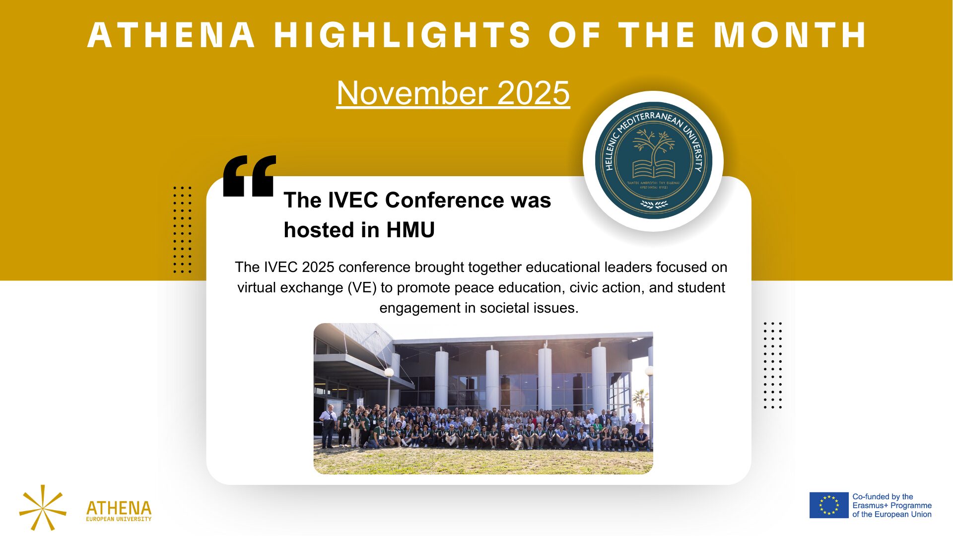 ATHENA Highlights of the month(1)